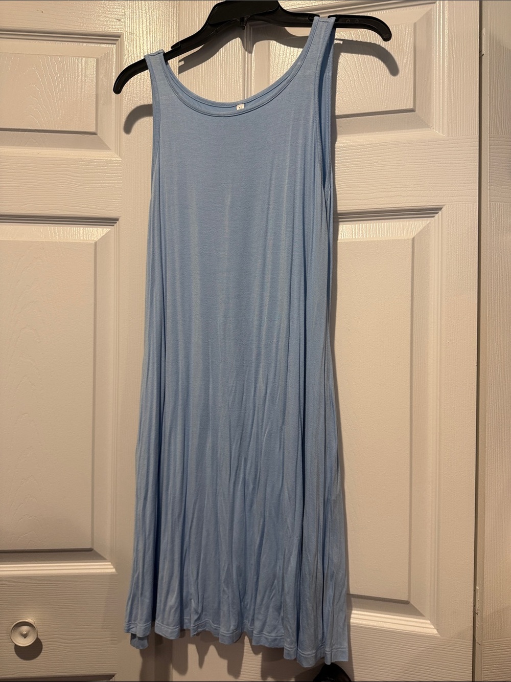 Classic Sleeveless Light Blue Swing Dress